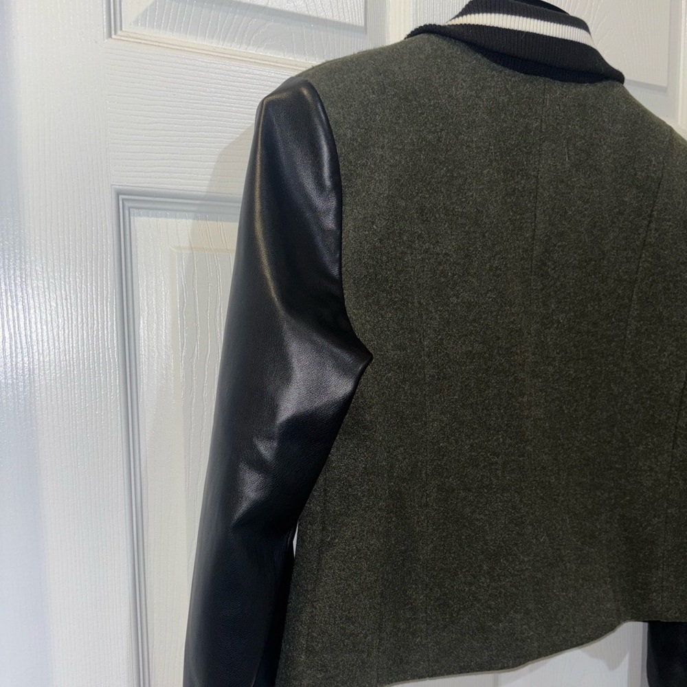 7 For All Mankind Mixed Media Bomber Jacket Size L - Picture 6 of 14